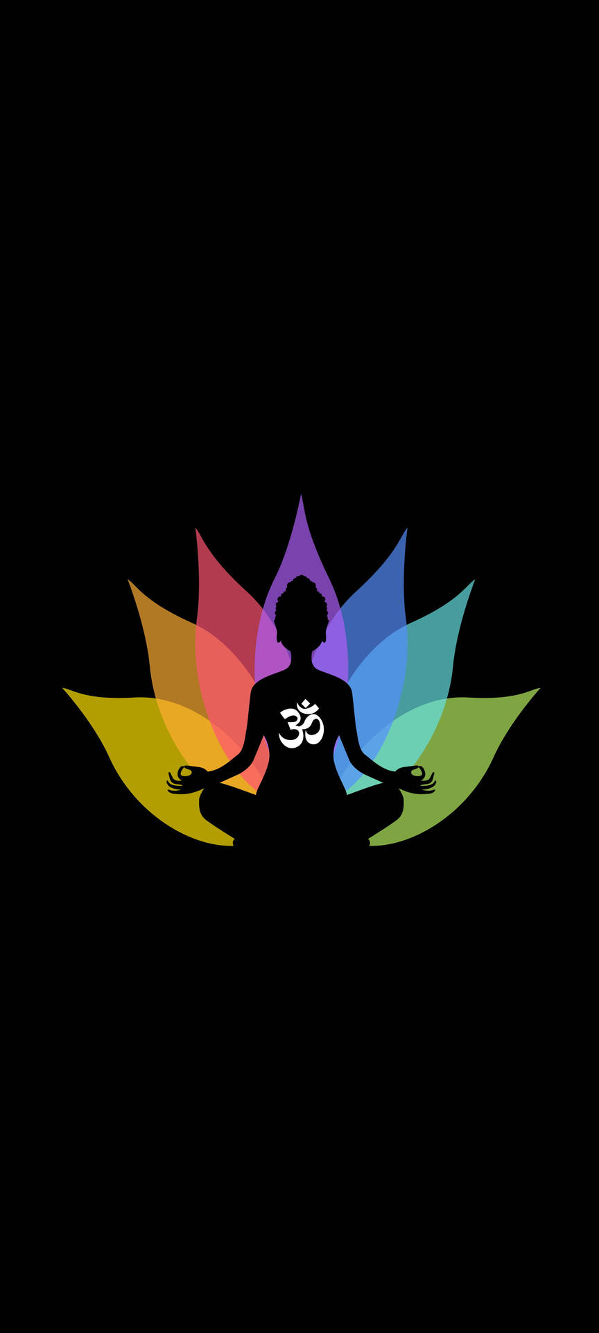 Om Symbol Yoga Rainbow Wallpaper