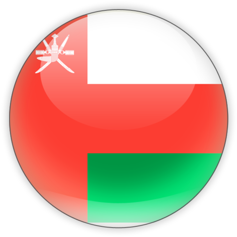 Oman Flag Button Graphic PNG