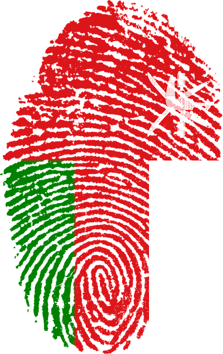 Oman Flag Fingerprint Art PNG