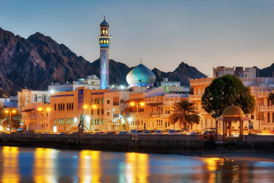 Oman Lights At Mutrah Corniche Wallpaper