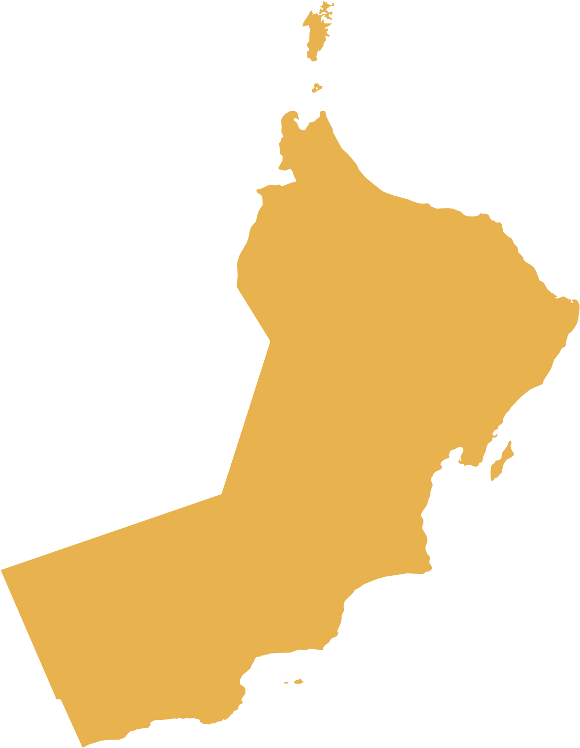 Oman Map Silhouette PNG