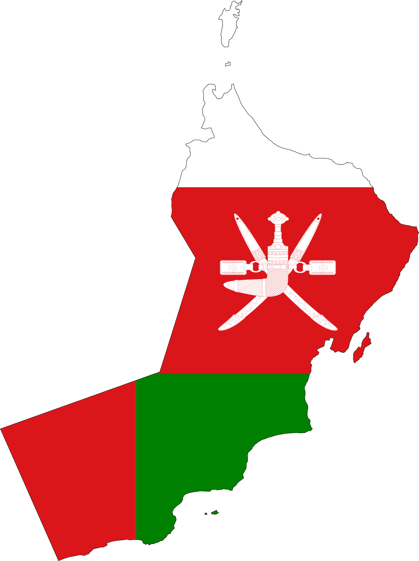 Oman Mapwith Flag Overlay PNG