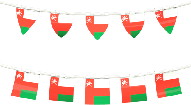 Oman National Day Bunting Decoration PNG