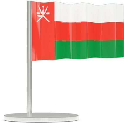 Oman National Flag Display PNG