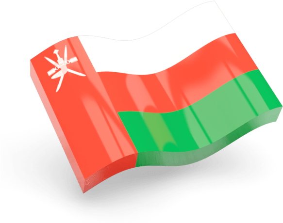 Oman National Flag Waving PNG