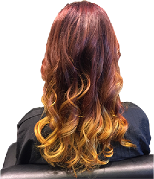 Ombre Curls Hairstyle PNG