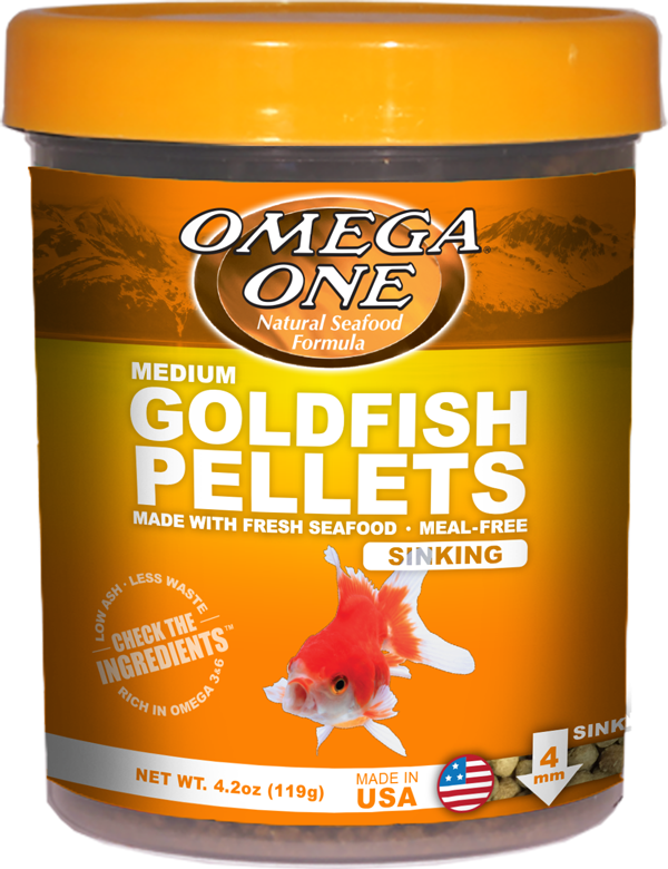 Omega One Goldfish Pellets Container PNG