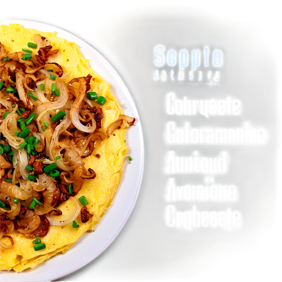 Omelette With Caramelized Onions Png Gjd72 PNG