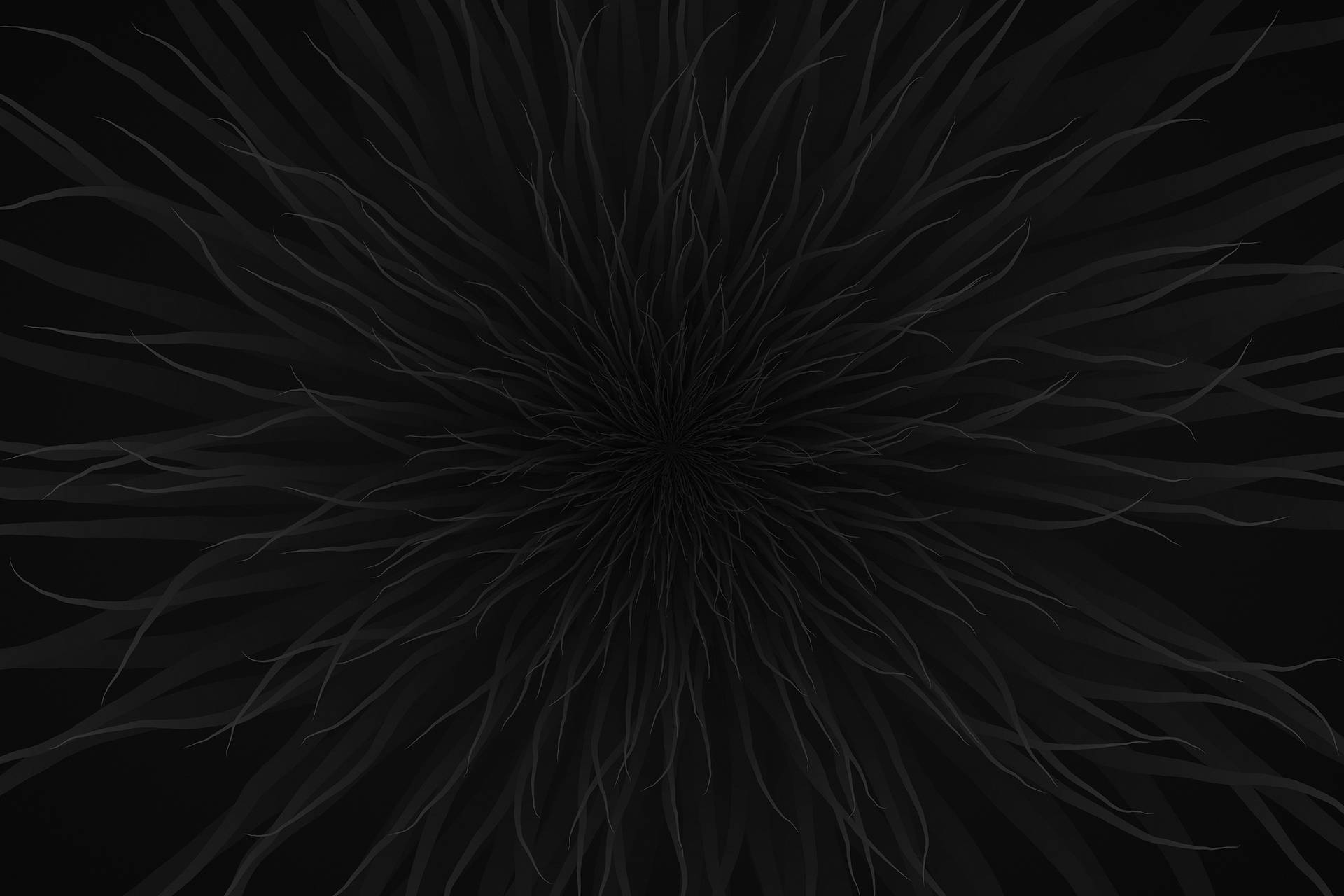 Ominous All-black Abstract Illustration Wallpaper