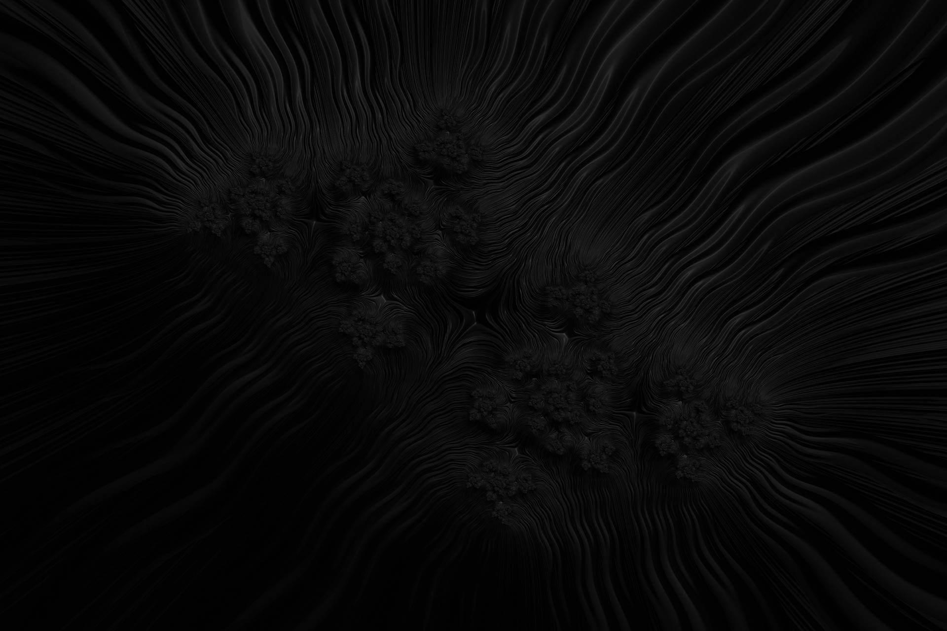 Ominous All-Black Textured Abstract Art Wallpaper