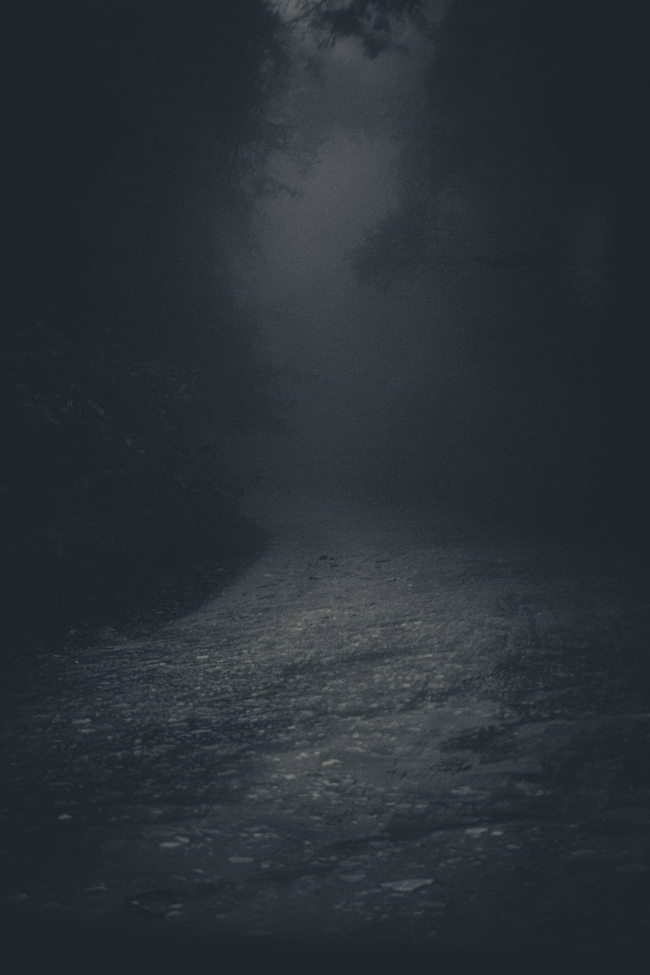 Ominous Dark And Foggy River Wallpaper