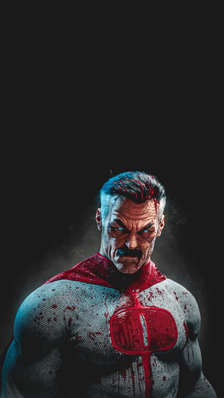 A Comic Book Character With Blood On His Face Wallpaper