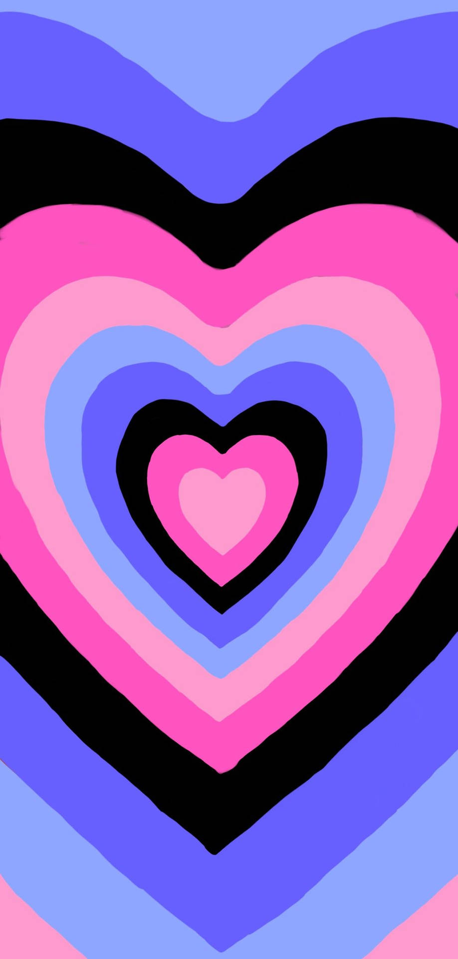 Omnisexual Colorful Hearts Pattern Wallpaper