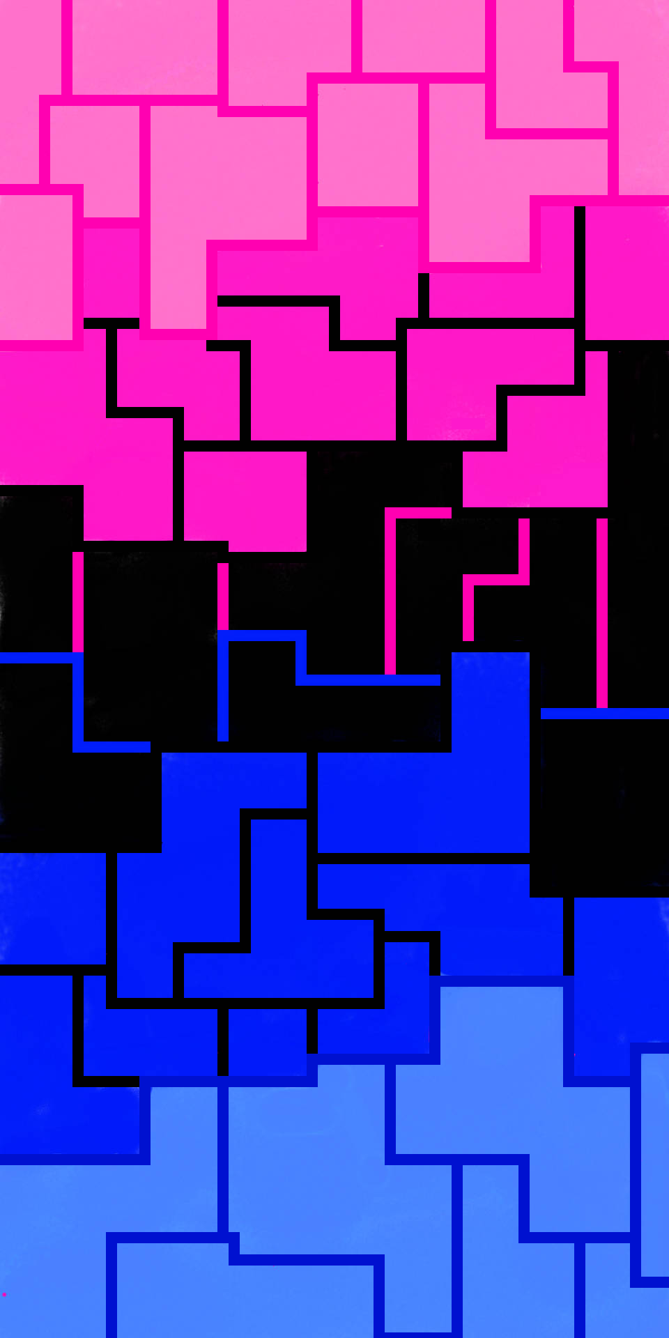 Einrosa Und Blau Gefliestes Muster Mit Einem Blauen Quadrat. Wallpaper