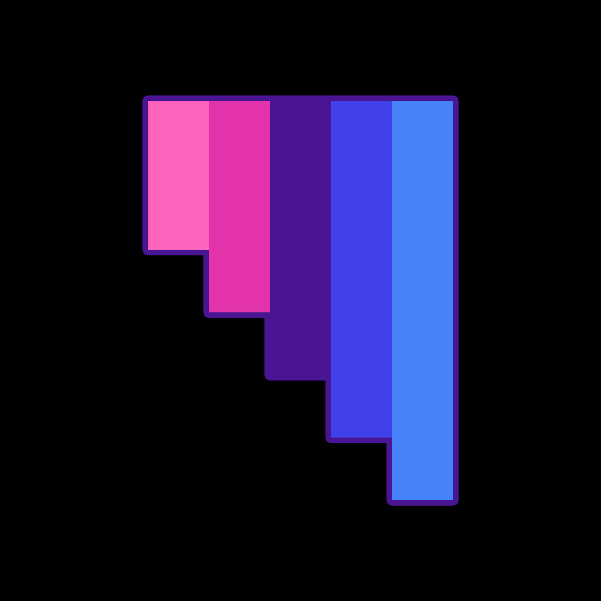 A Purple, Blue, And Pink Striped Icon Wallpaper