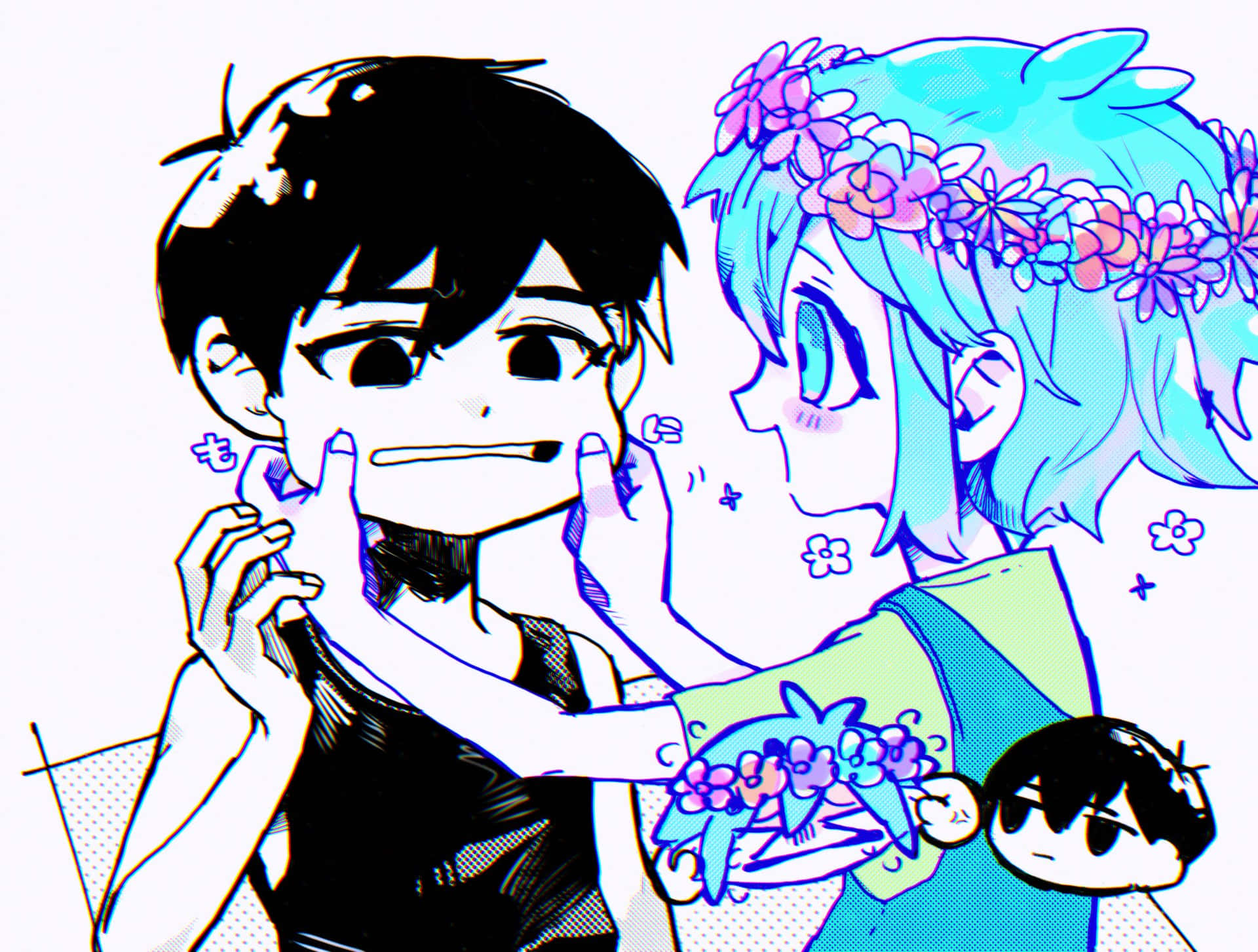A Girl Is Holding A Flower And A Boy Is Holding A Flower