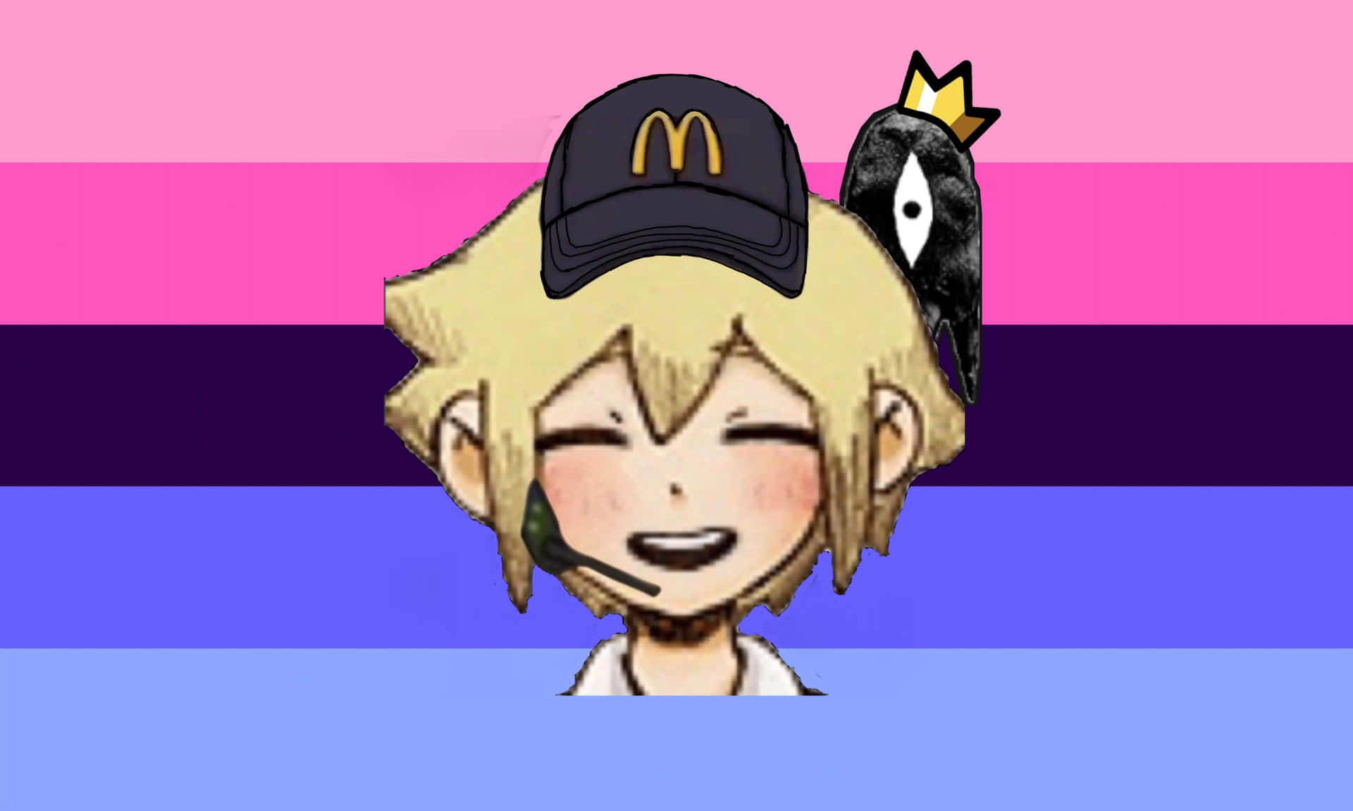 Embrace your identity with our Omori Pfp that highlights the magnificent blend of genderfluid pride flag colors. Wallpaper