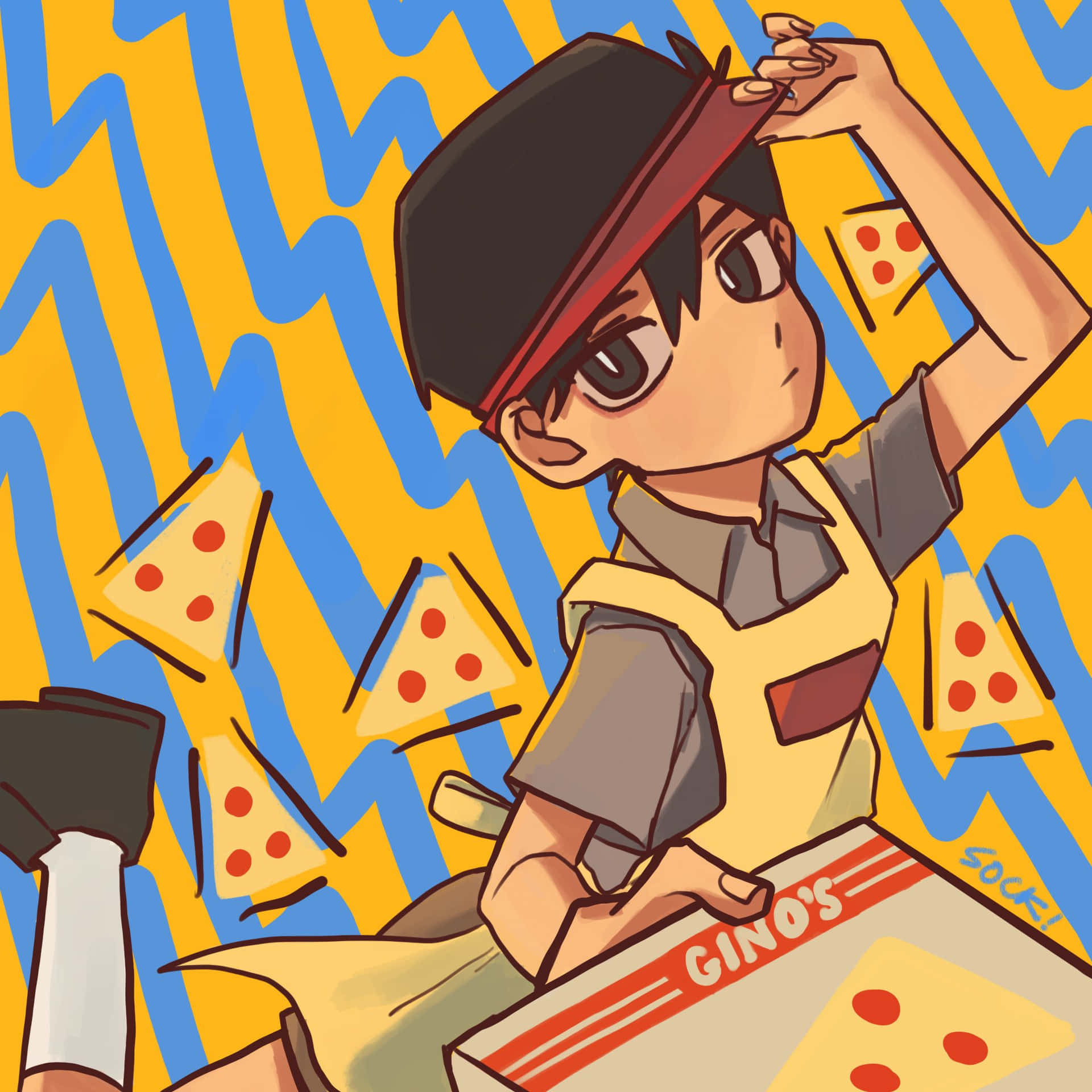 Omoriprofilbild Pizza Boy Sunny. Wallpaper