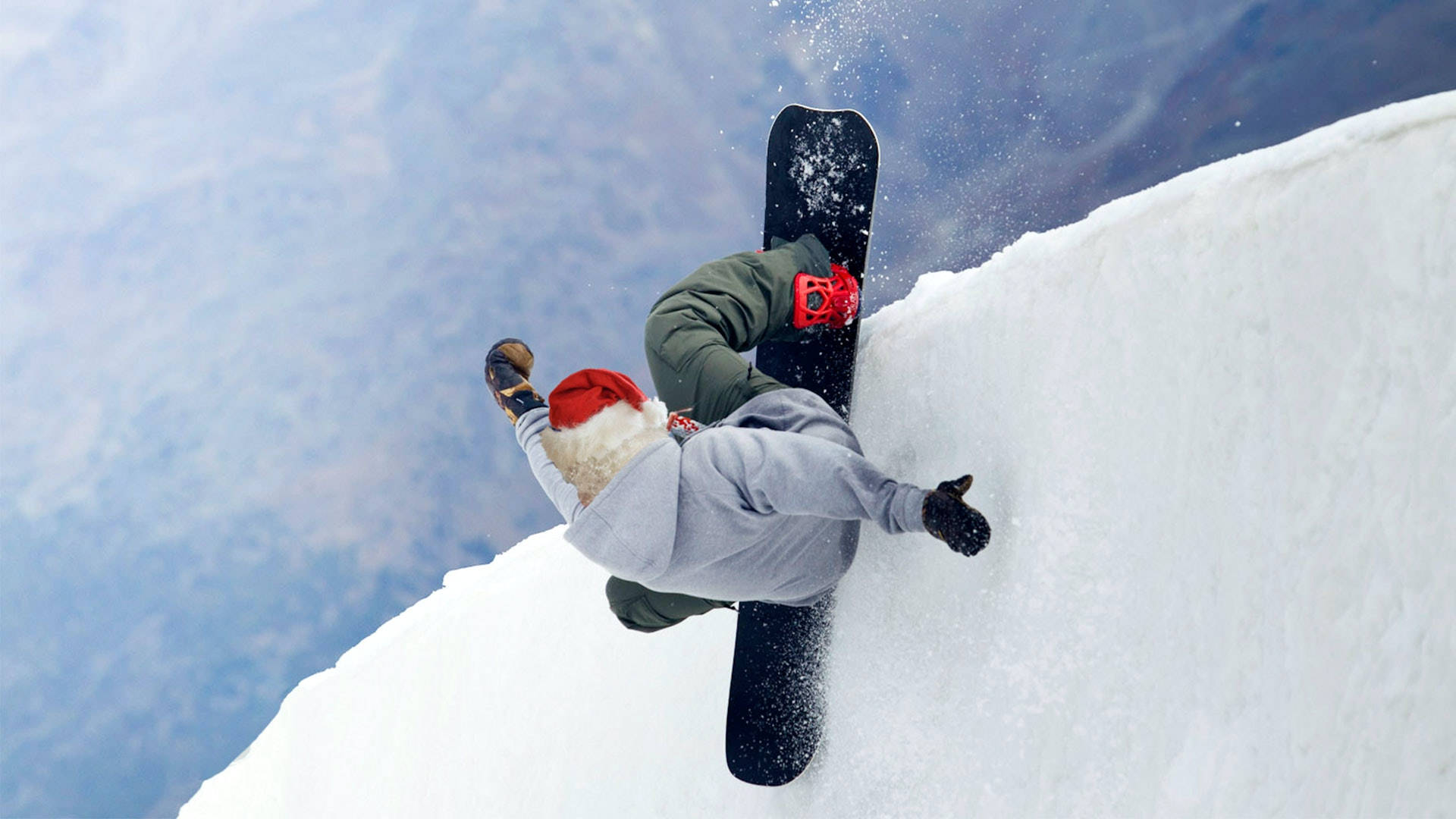 Edge Snowboarding er en live baggrund af en hurtig sne overflade. Wallpaper