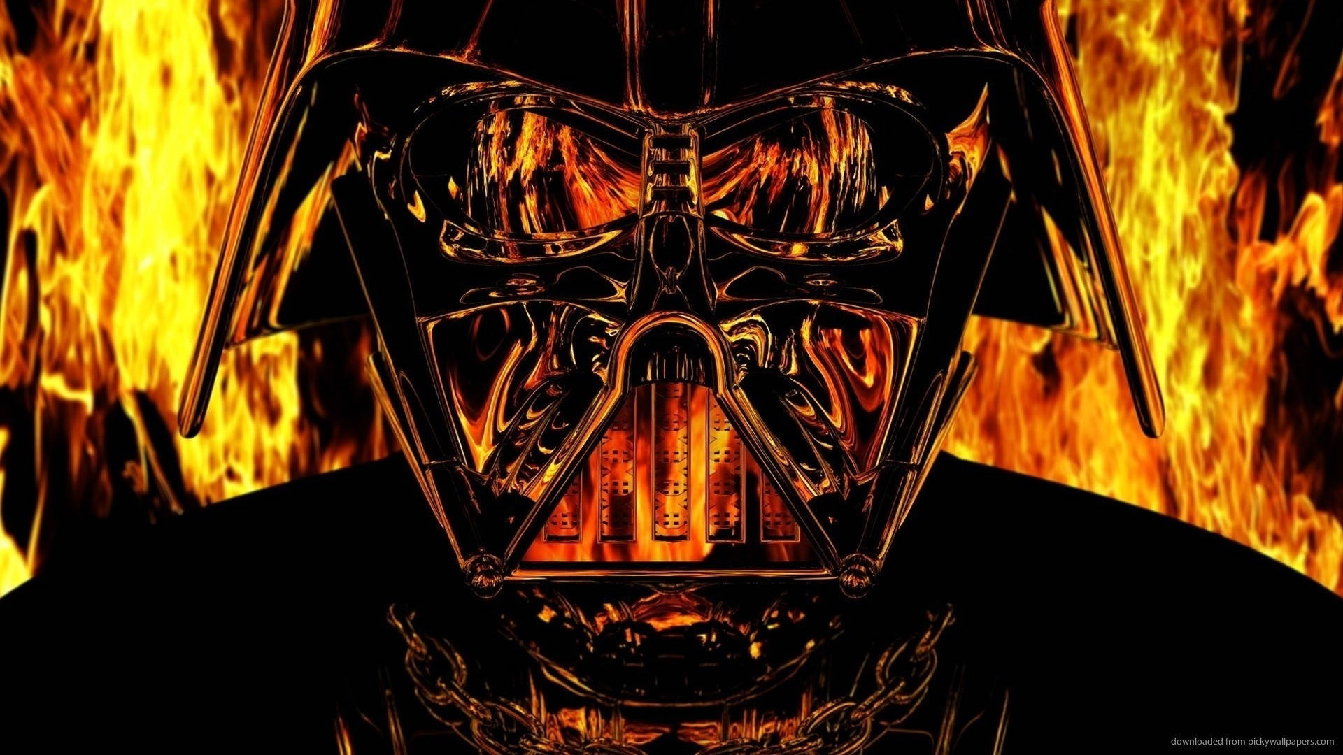 On Fire Darth Vader