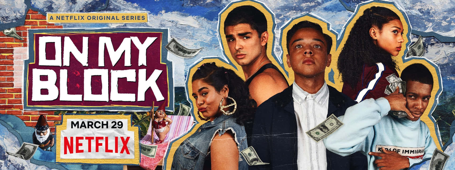Join the Squad of Friends in On My Block! Wallpaper