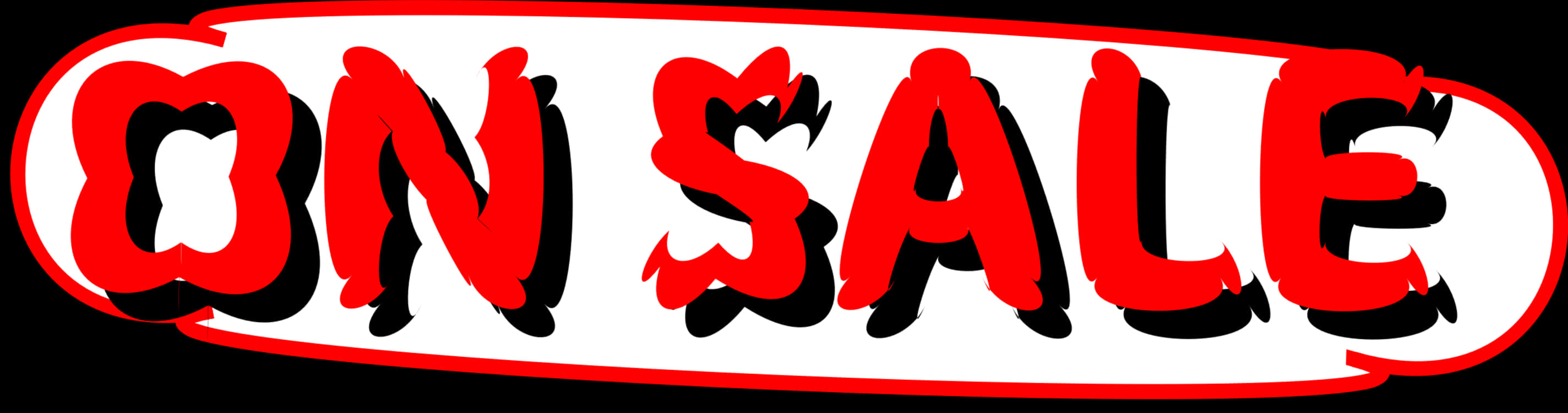 On Sale Red Black Signage PNG