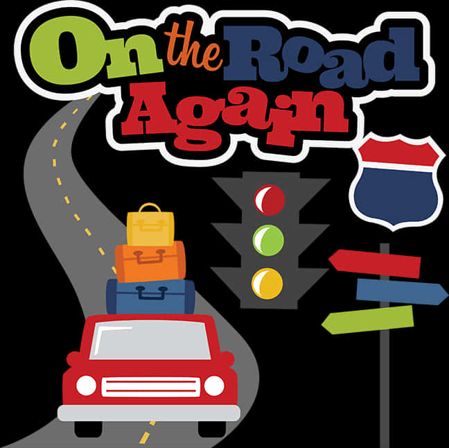 Onthe Road Again Travel Graphic PNG
