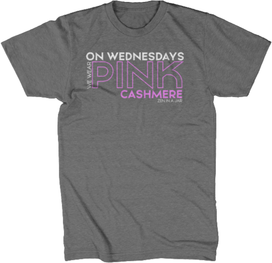 On Wednesdays Wear Pink Cashmere Tshirt PNG