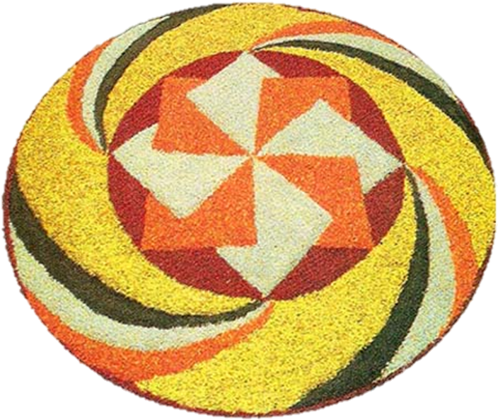 Onam Festival Pookalam Design PNG