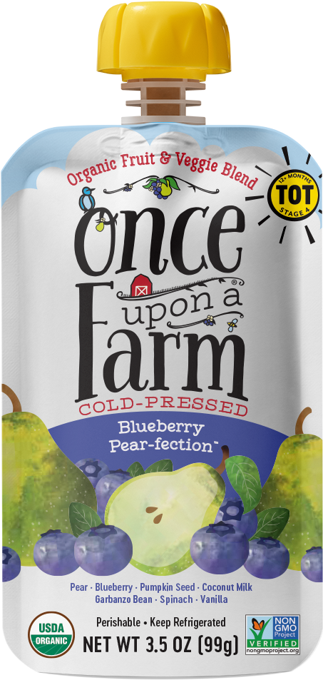Once Upon A Farm Blueberry Pearfection Organic Blend PNG