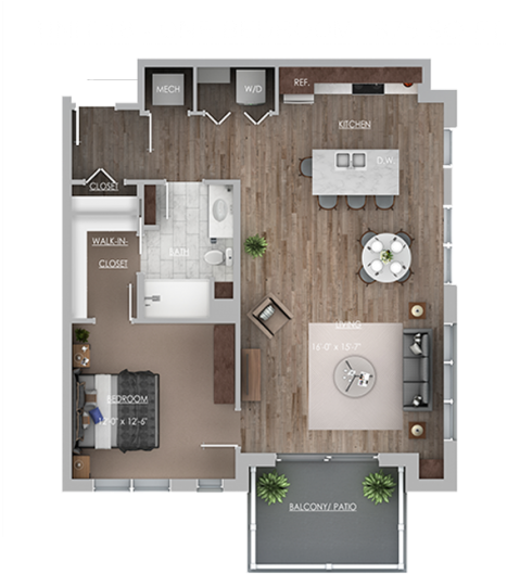 download-one-bedroom-apartment875sqft-floor-plan-wallpapers