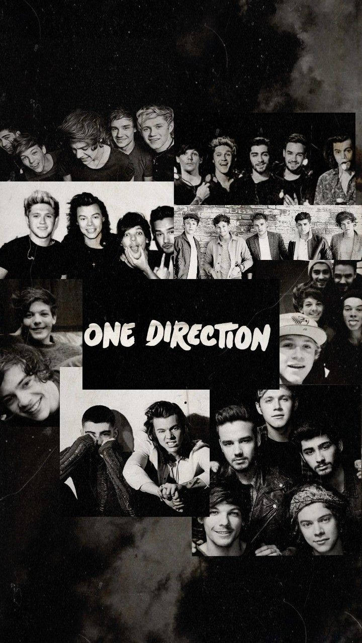 One Direction Aesthetic Black And White Phone Wallpaper