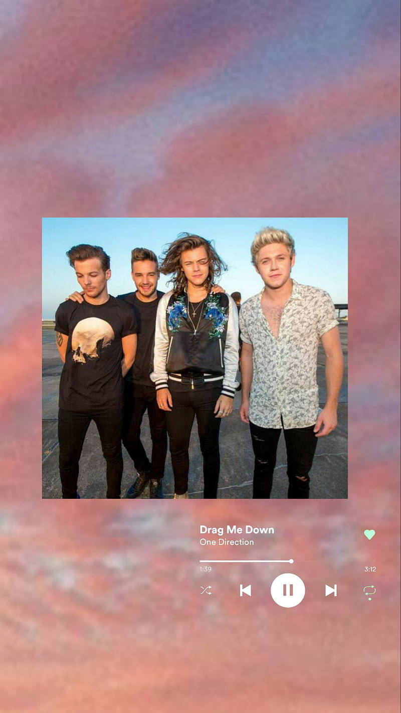 One Direction Aesthetic Music Player Wallpaper