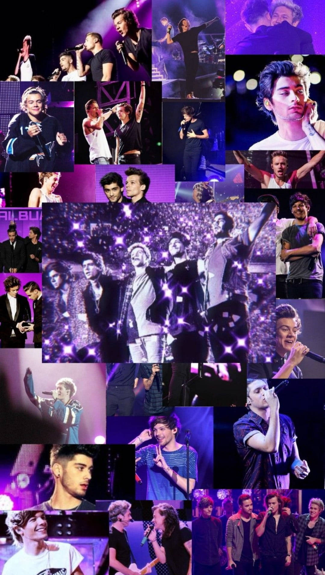 One Direction Aesthetic Purple Wallpaper