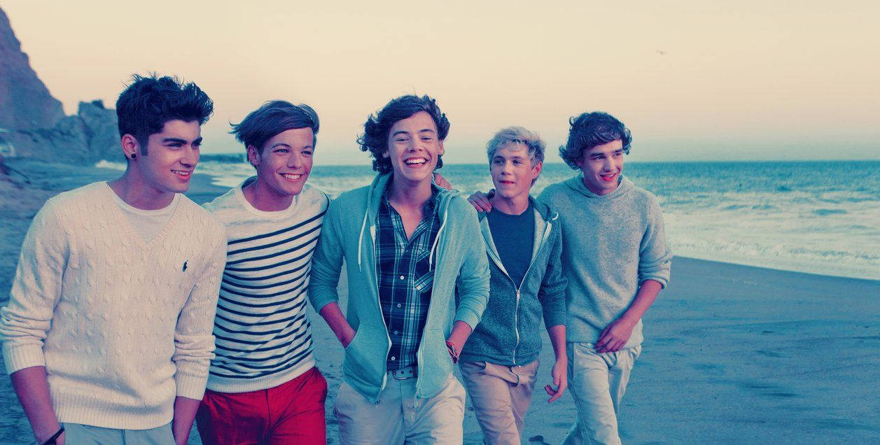 One Direction In The Beach Background
