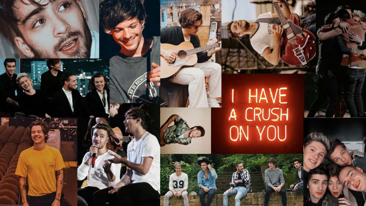 Zeigensie Ihre Liebe Für One Direction Mit Diesem Einzigartigen Laptop-aufkleber! Wallpaper