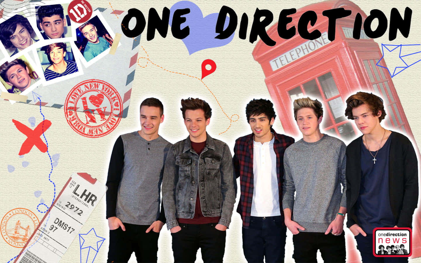 Denhär Laptoppen Med One Direction-tema Kommer Att Göra Dig Avundsjuk Av Dina Vänner! Wallpaper