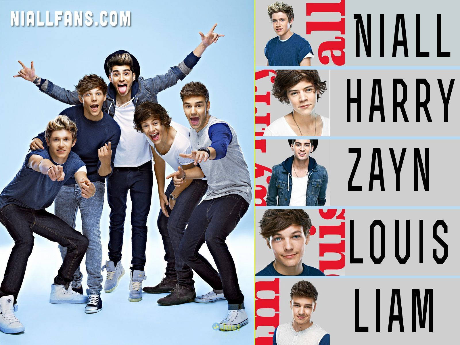 One Direction Members Poster Background