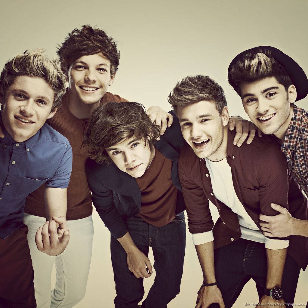One Direction Sepia Portrait Background