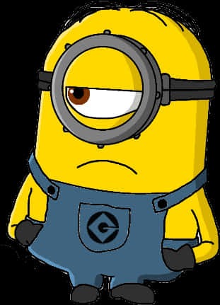 One Eyed Minion Standing PNG