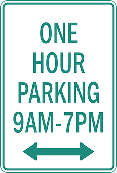 One Hour Parking Sign9 A M7 P M PNG