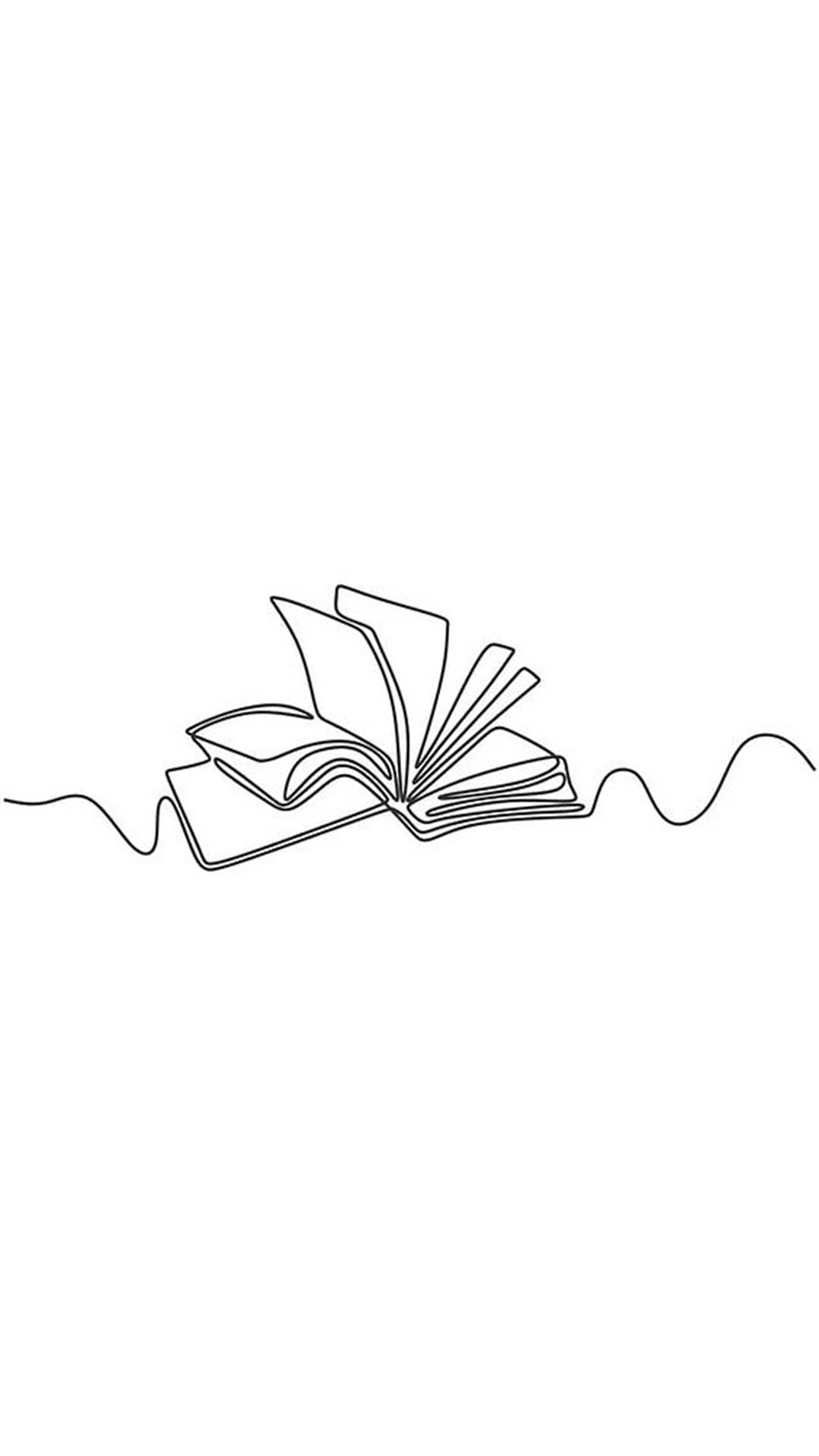 One Line Drawing Book Wallpaper