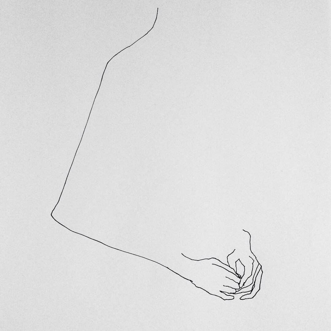 One Line Drawing Fiddling Hands Wallpaper