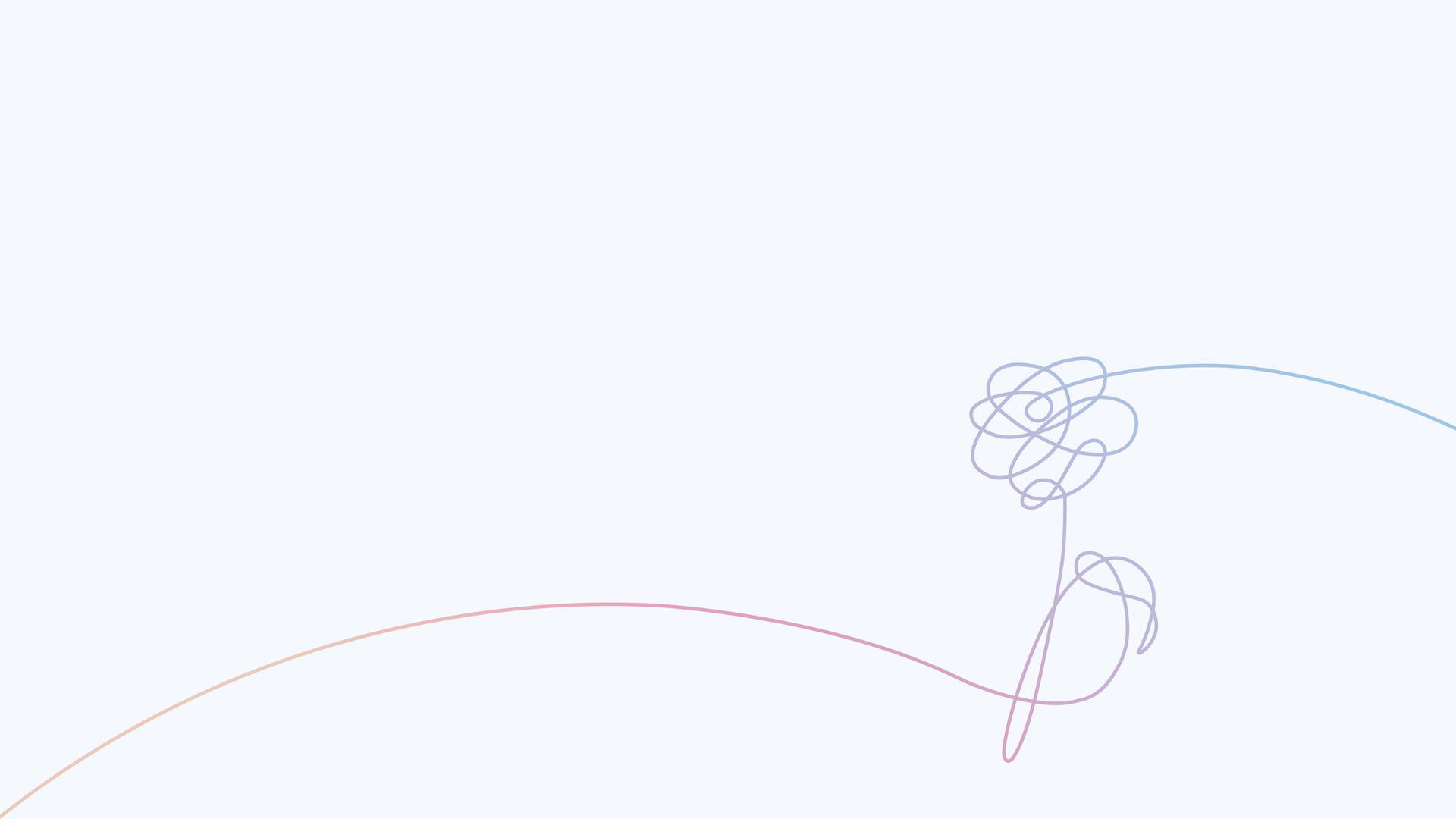 Dibujode Una Sola Línea De Una Flor Fondo de pantalla