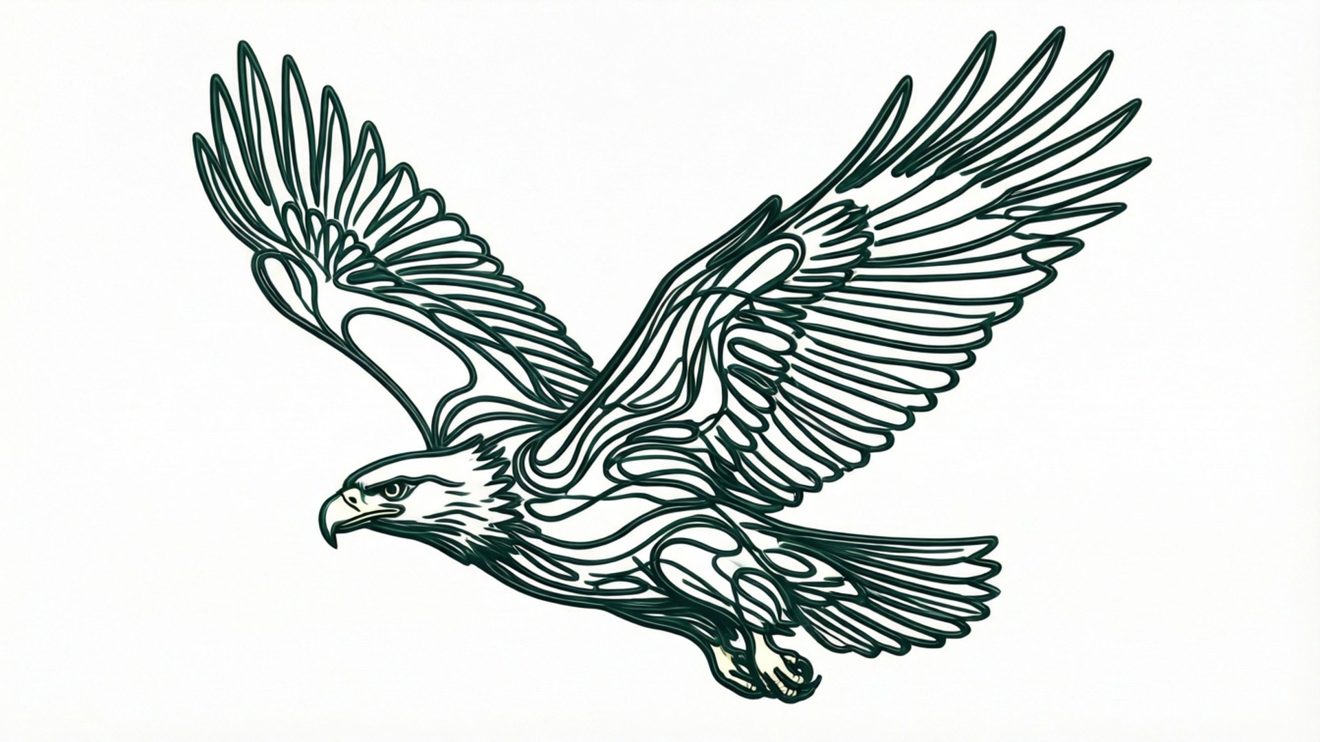 One Line Eagle Bakgrunner