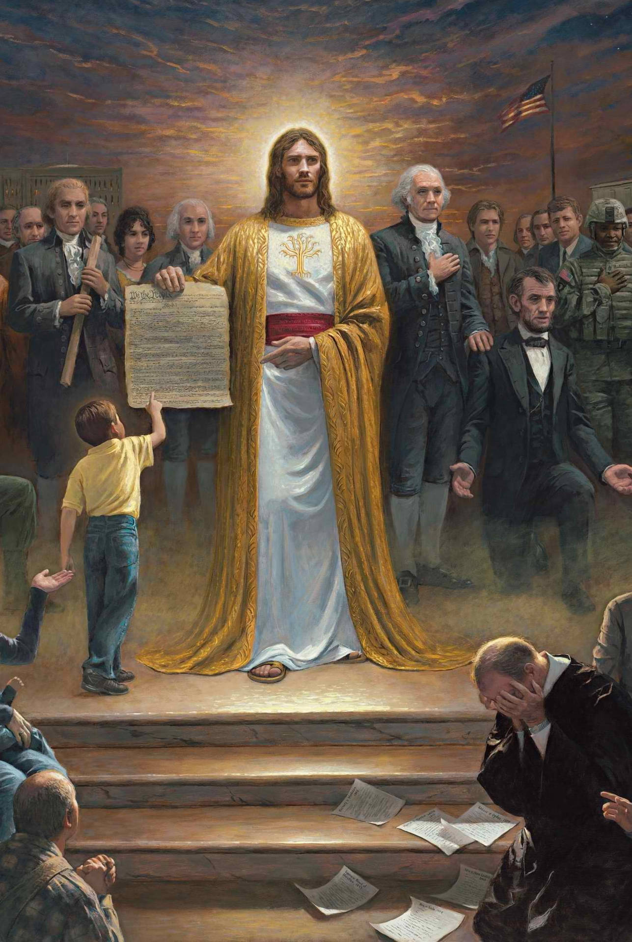 One Nation Jesus 4K iPhone Wallpaper
