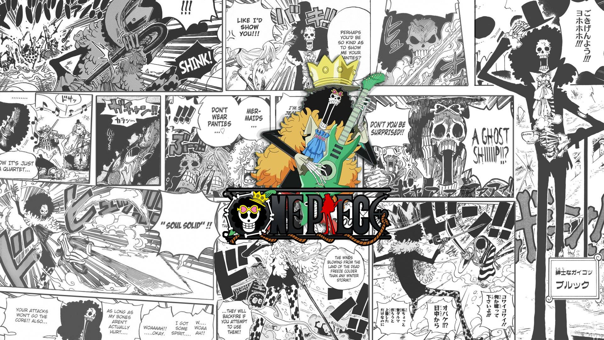 One Piece 4k Brook Manga Wallpaper