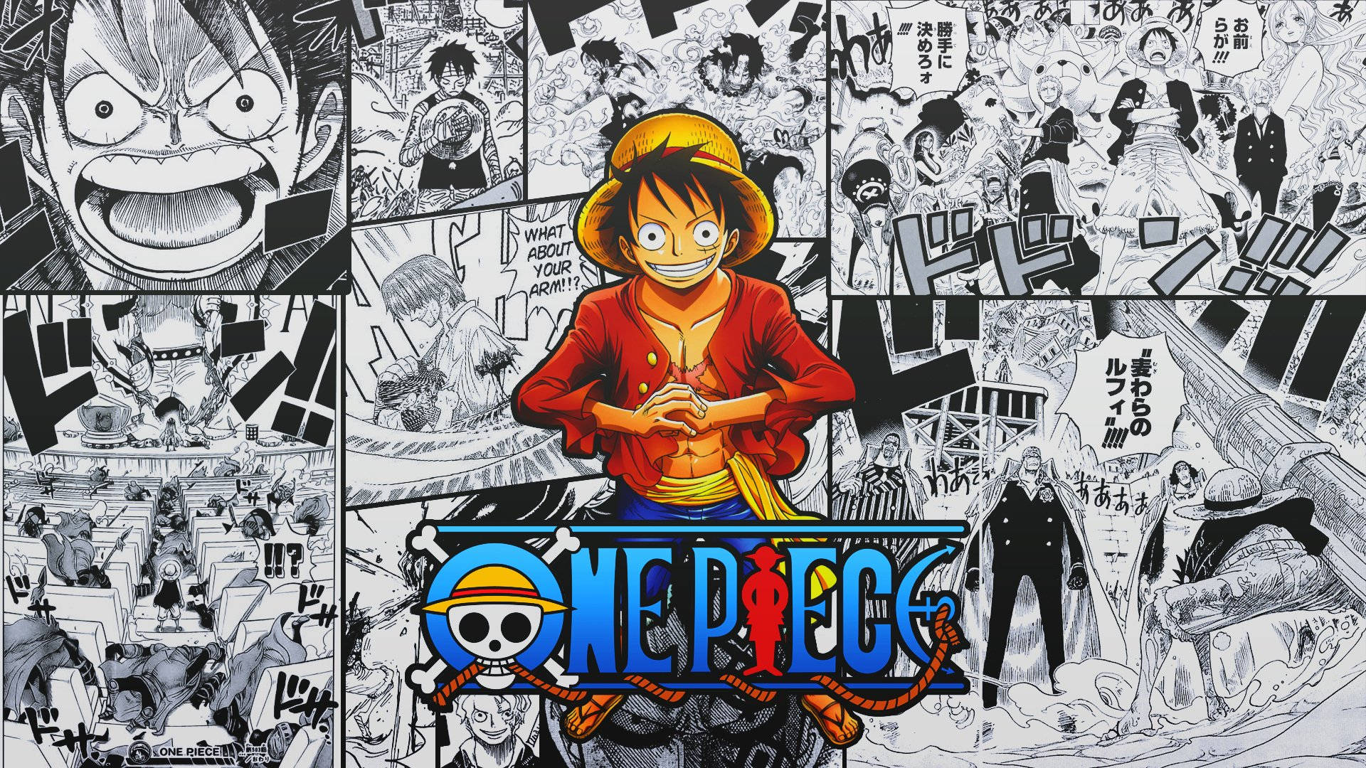 One Piece 4k Luffy Comic Art Wallpaper