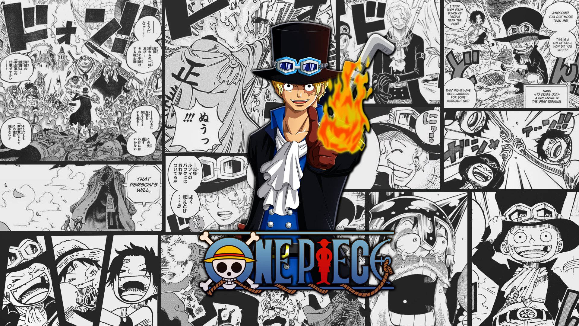 One Piece 4k Sabo Comic Art Wallpaper
