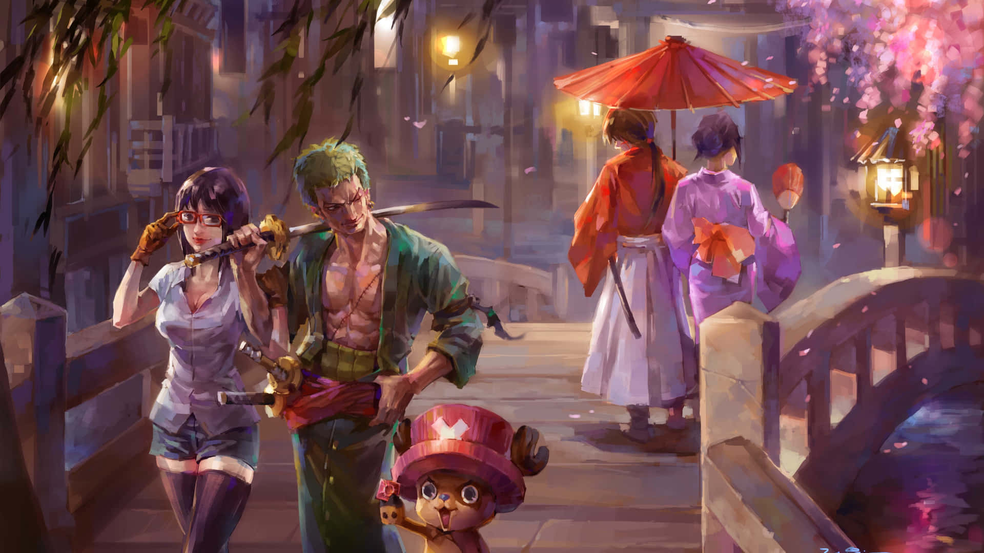 Prepare for adventure on the Grand Line with Luffy and the Straw Hat Pirates in "One Piece 5k" Wallpaper